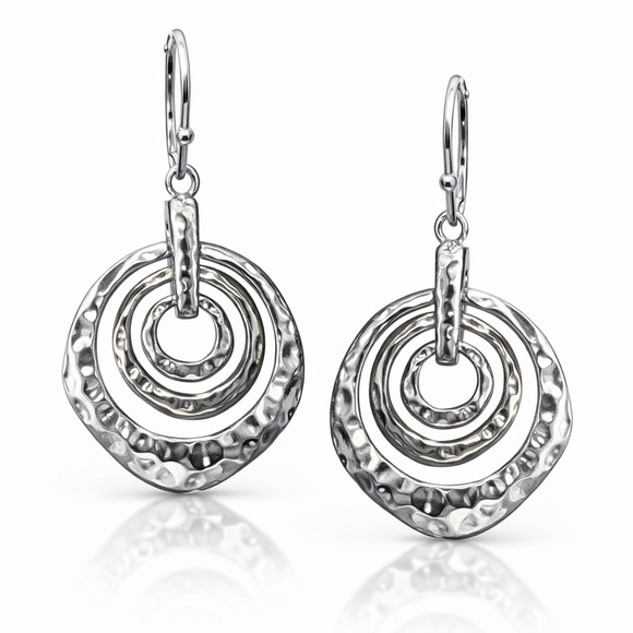 Jewelry - Silver & Gold Handmade Circle Earrings